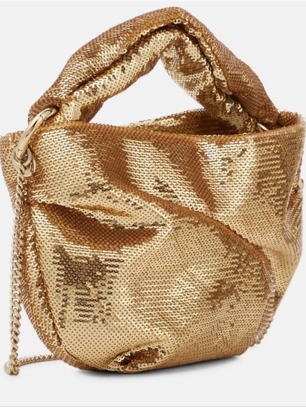 Jimmy Choo - Bonny Sequined Gold Handbag/Clutch NWT - Picture 2 of 13